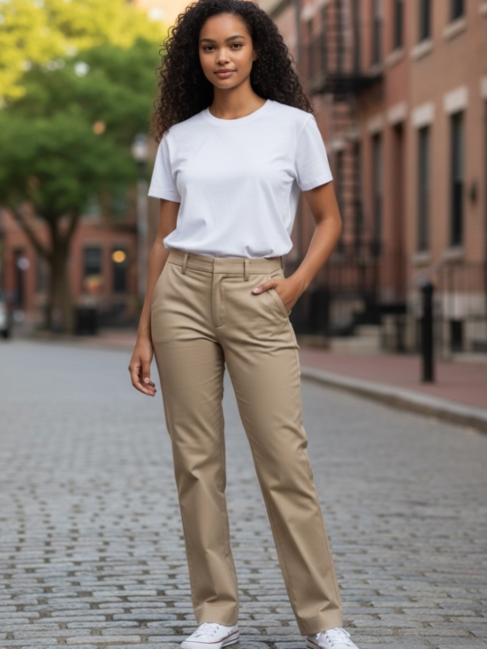 Rafaella Khaki Straight Leg Pants Stretch Cotton Career Office,Size 12